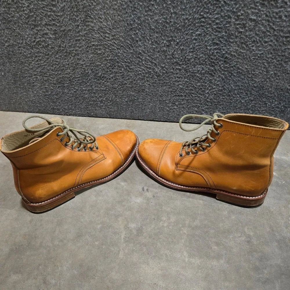 Kendal & Hyde Co Cap Toe Service Boots 43 US 10 Tan Goodyear Welt Leather